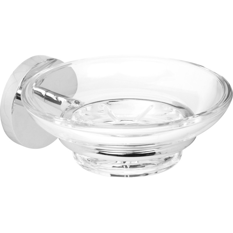 Polished Soap Dish & Glass Chrome