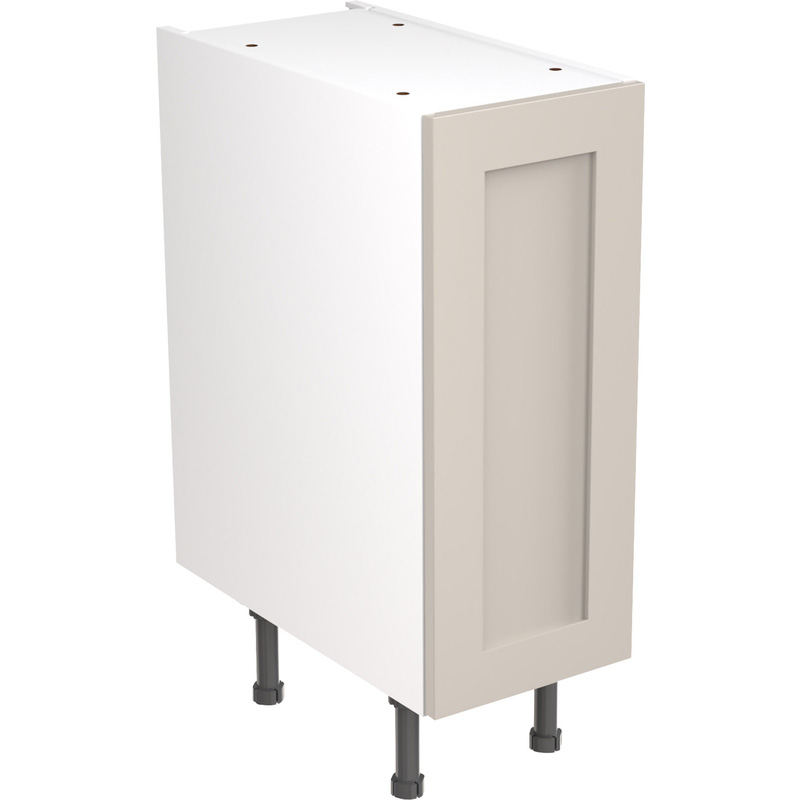 Kitchen Kit Flatpack Shaker Kitchen Cabinet Base Unit Ultra Matt Light Grey 300mm