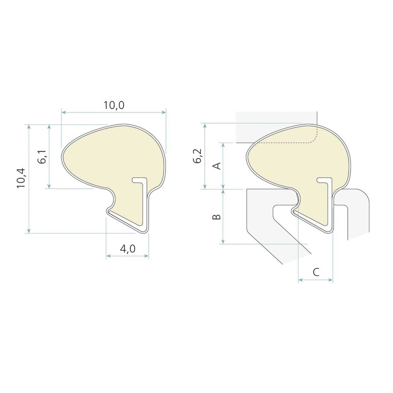 Schlegel QL9112 Aquamac Seal White 15m