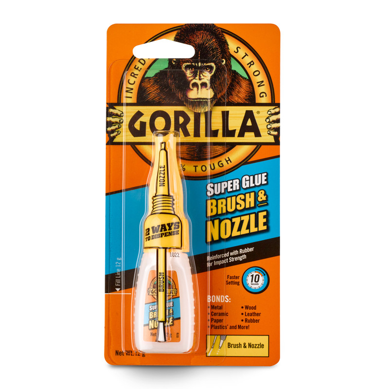 Gorilla Super Glue Brush & Nozzle 12g