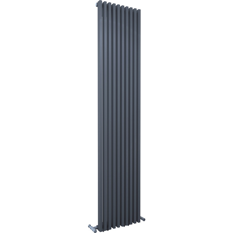 Kudox Xylo Vertical Designer Radiator 1800 x 380mm 3047Btu Anthracite