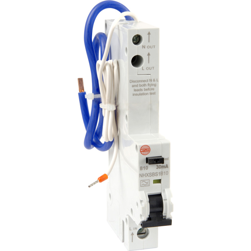 Wylex RCBO 10A 30mA Type A B Curve