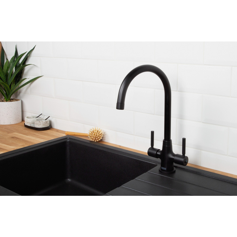 Bristan Monza Mono Mixer Kitchen Tap Black
