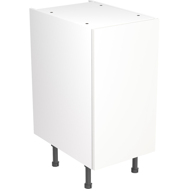 Kitchen Kit Ready Made Slab Kitchen Cabinet Base Unit Ultra Matt White 400mm