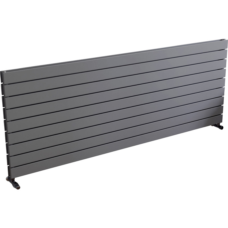 Ximax Oxford Duo Horizontal Designer Radiator 670 x 1800mm 6502Btu Silver