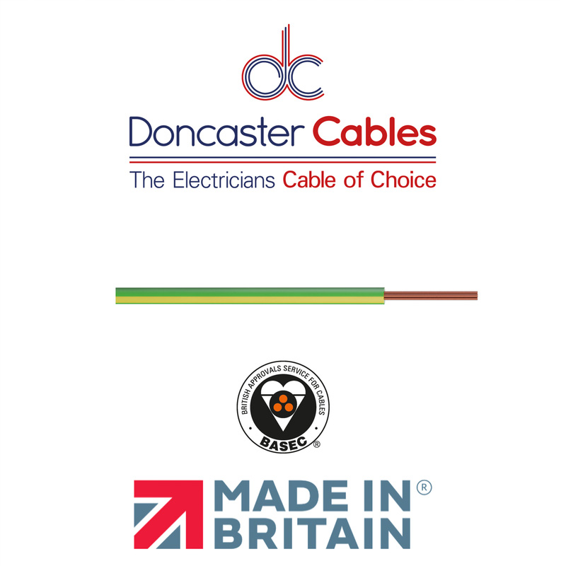 Doncaster Cables Earth Cable (6491X) 1.5mm2 G/Y Drum