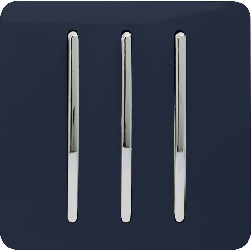 Trendiswitch Navy 3 Gang 2 Way 10 Amp Switch 3 Gang 2 Way