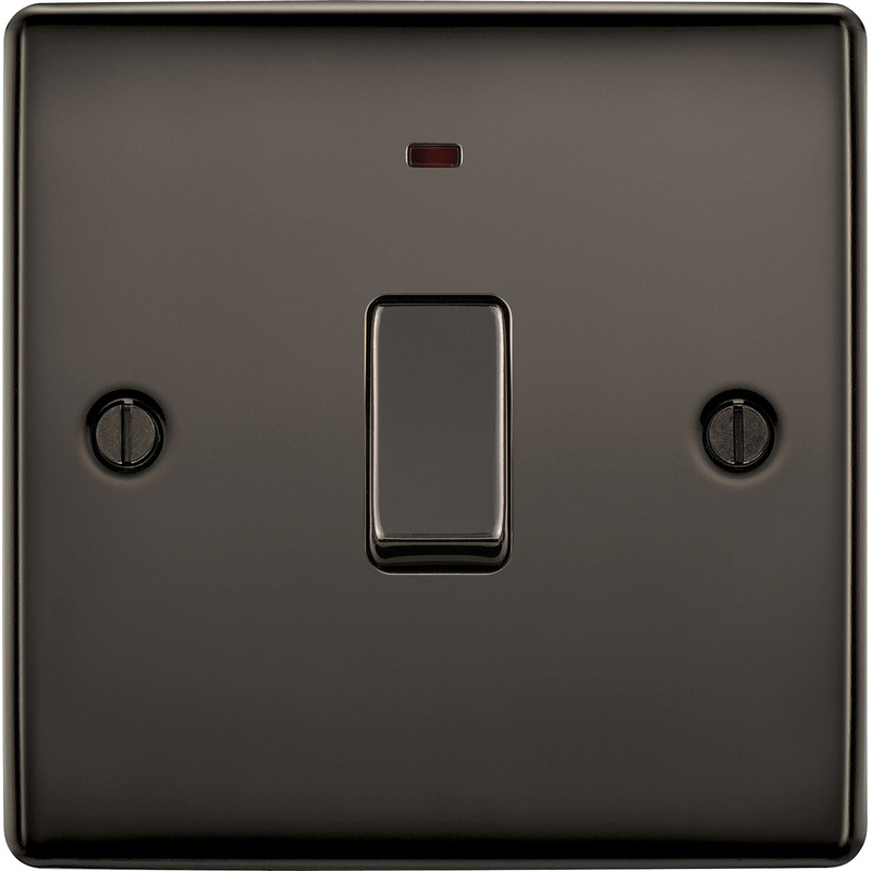 BG Black Nickel 20A DP Switch 20A + Neon