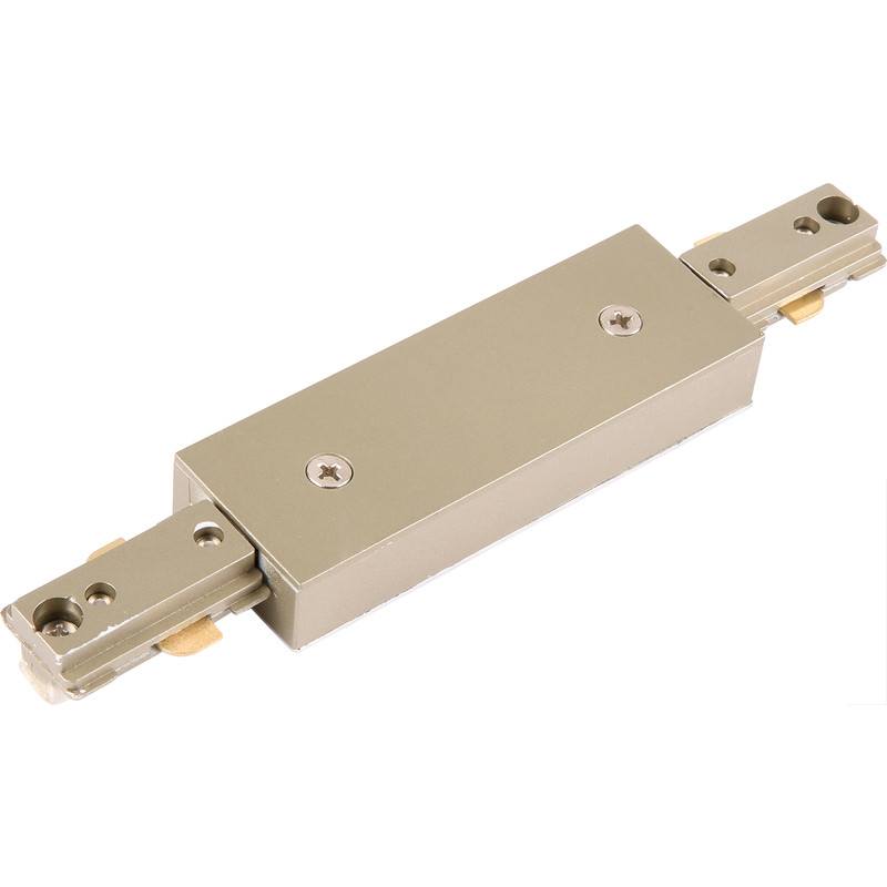 240V Spotlight Track Connector Brushed Chrome