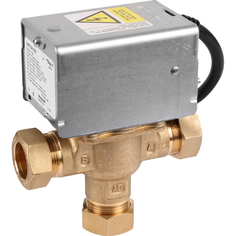 Honeywell Home 3 Port Mid Position Valve 22mm
