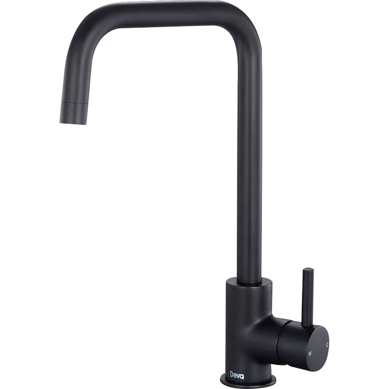 Deva Caldew Mono Mixer Kitchen Tap Black
