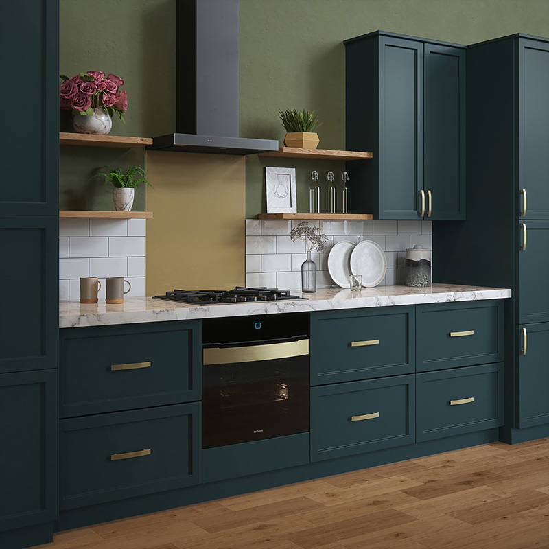 House Beautiful Champagne Self-Adhesive Glass Splashback 900 x 750mm