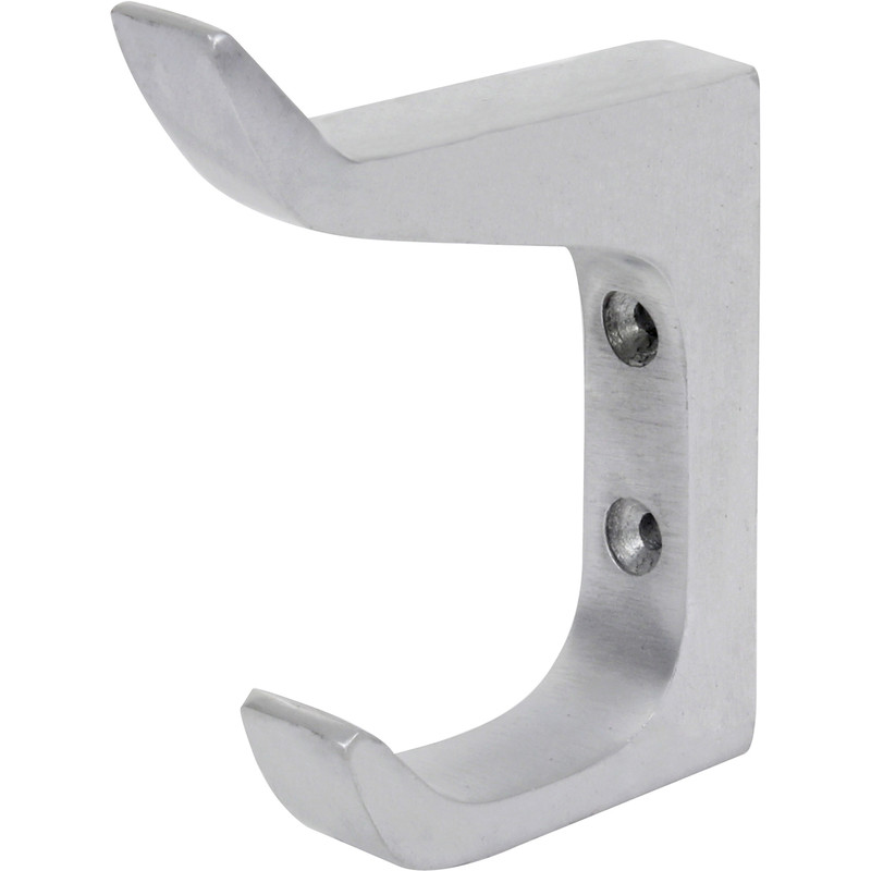 Satin Aluminium Architectural Hat & Coat Hook 125mm