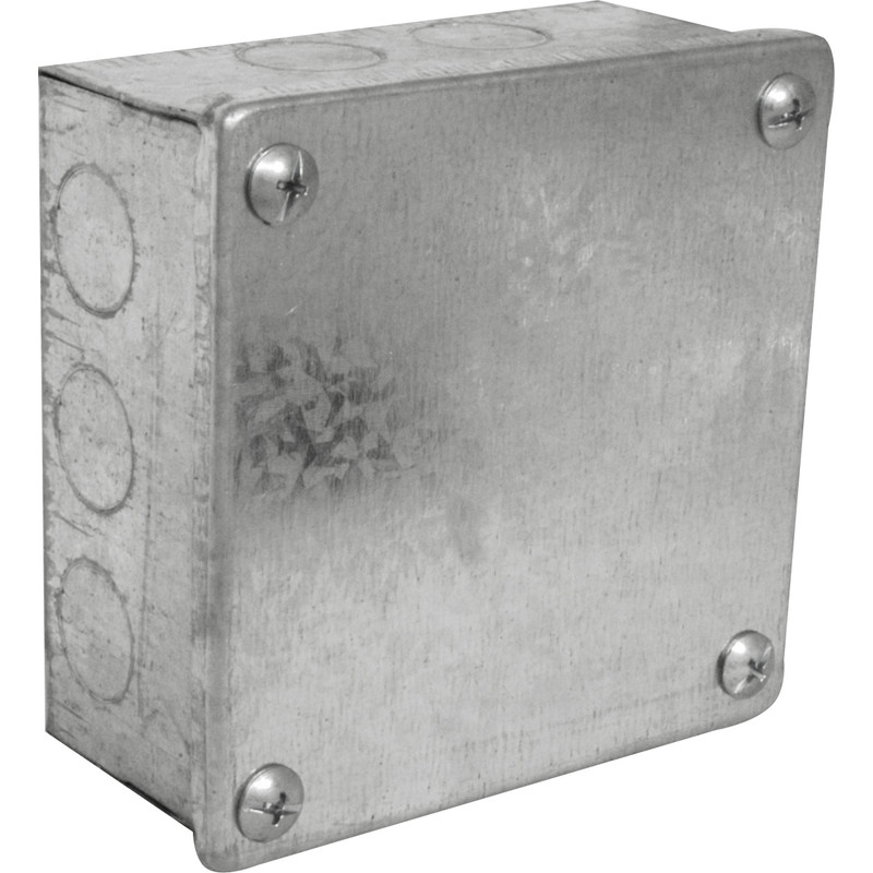 Metal Box with Knockouts 4 x 4 x 3"
