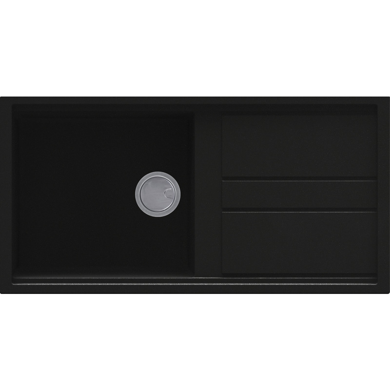 Reginox Best Reversible Composite Kitchen Sink & Drainer Single Bowl Black