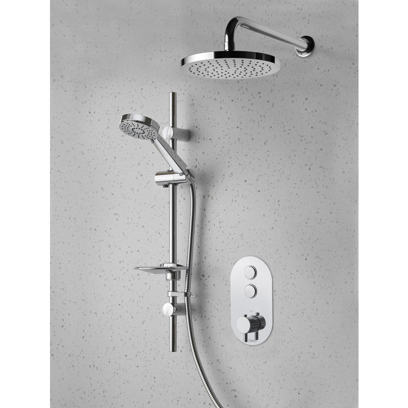 Deva Aston Push Button Two Outlet Thermostatic Shower Valve