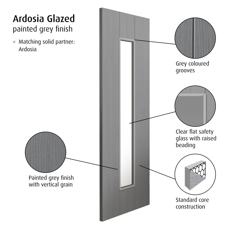 Ardosia Glazed Painted Internal Door 35 x 1981 x 686mm