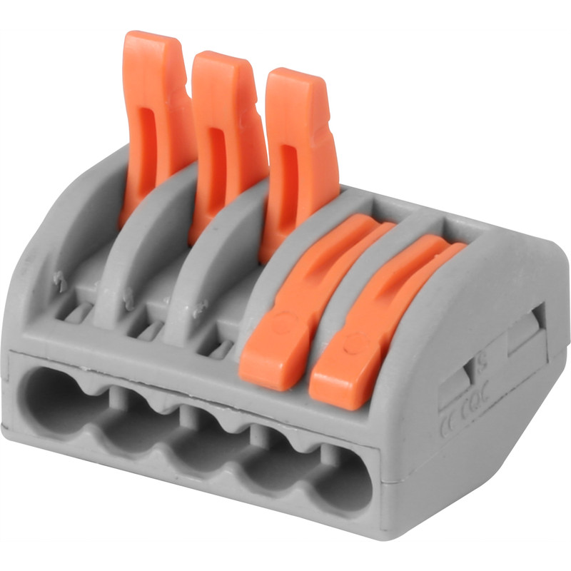 Spring Lever Connectors 5 Terminal 32A Trade Pack