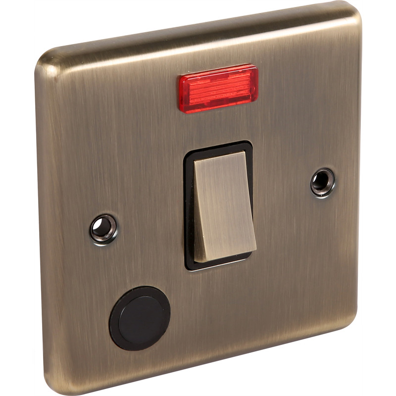 Antique Brass 20A DP Switch