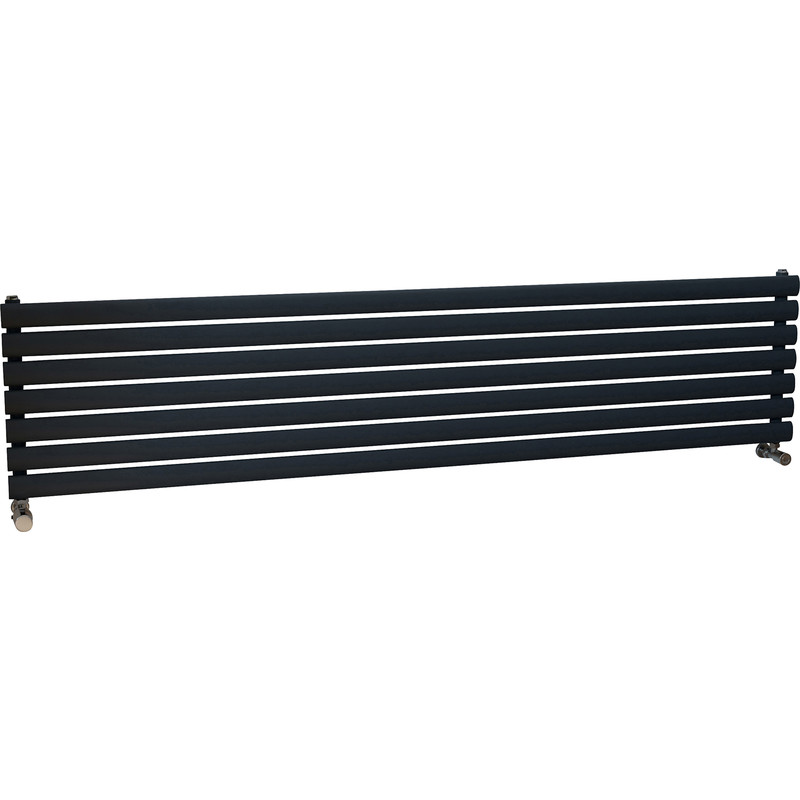 Ximax Bristol Single Horizontal Designer Radiator 410 x 1800mm 2754Btu Anthracite
