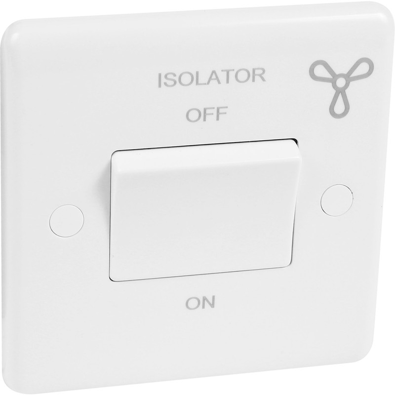 Wessex White Fan Isolator 10A 3 Pole