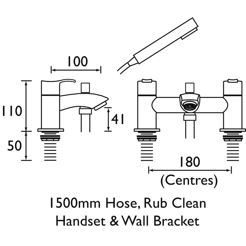 Bristan Capri Taps Bath Shower Mixer