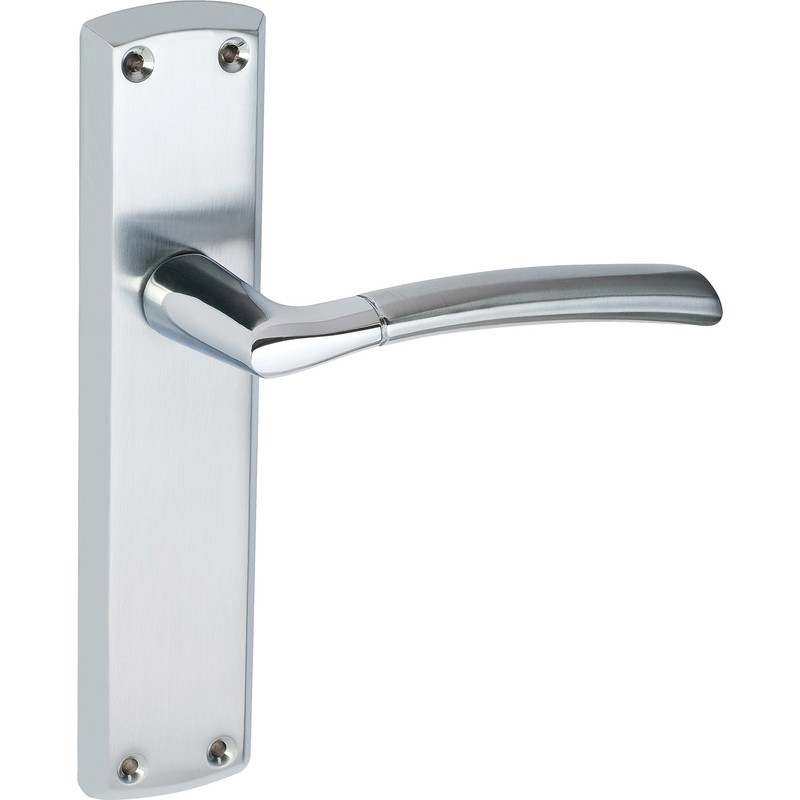 Felisa Dual Finish Door Handles Latch Polished / Satin