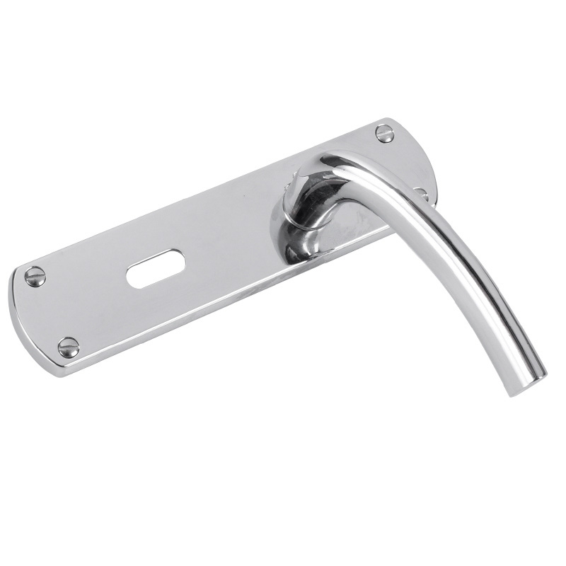 Serozzetta Cuatro Door Handles Lock Polished Chrome