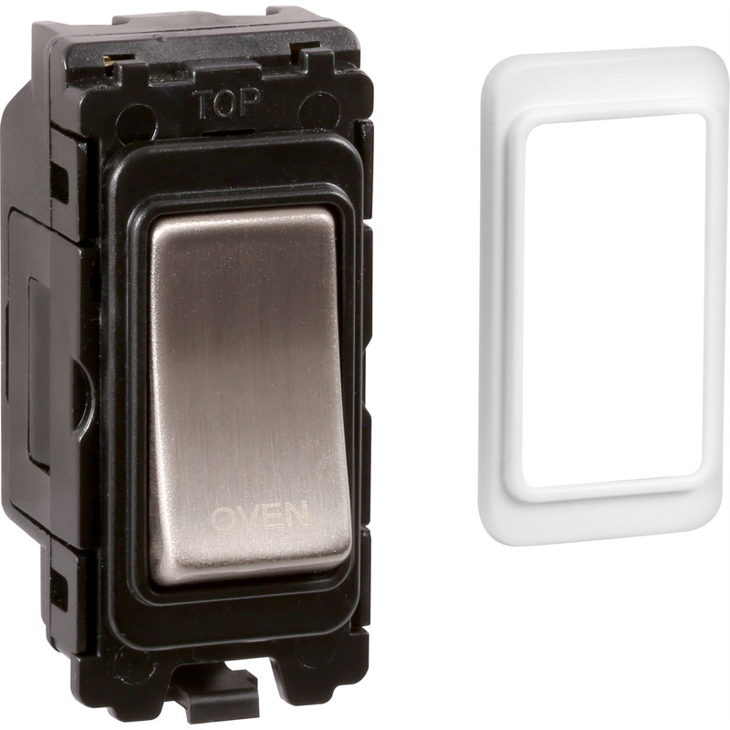 Wessex Brushed Stainless Steel Grid Switch 20A DP Oven