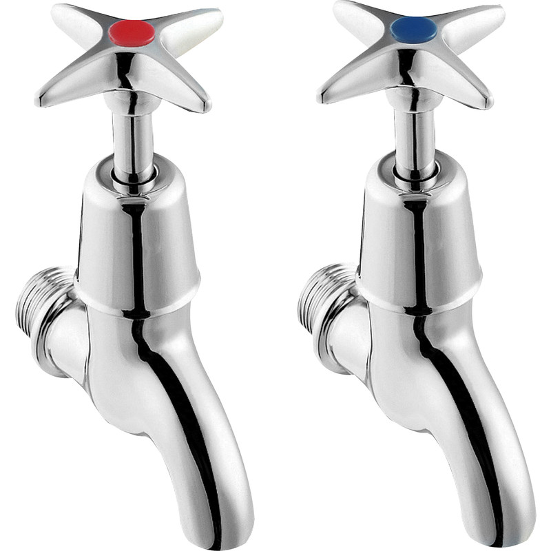 Deva Cross Head Bib Taps 2 Pack