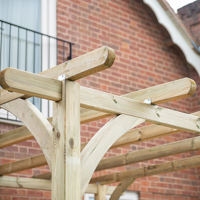 Forest Garden Ultima Pergola and Patio Decking Kit 250cm (h) x 521cm (w) x 305cm (d)