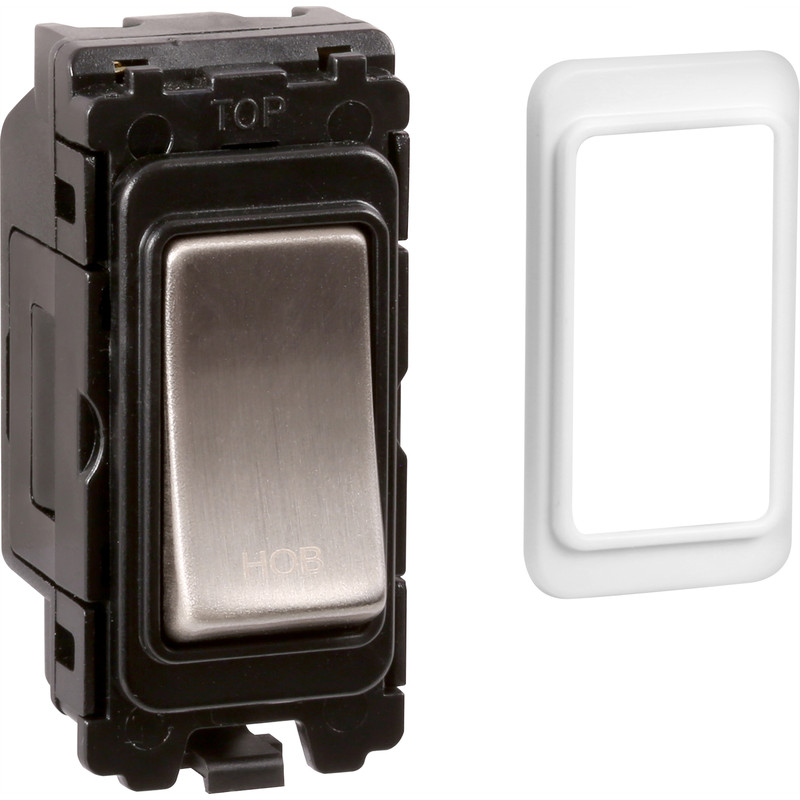 Wessex Brushed Stainless Steel Grid Switch 20A DP Hob