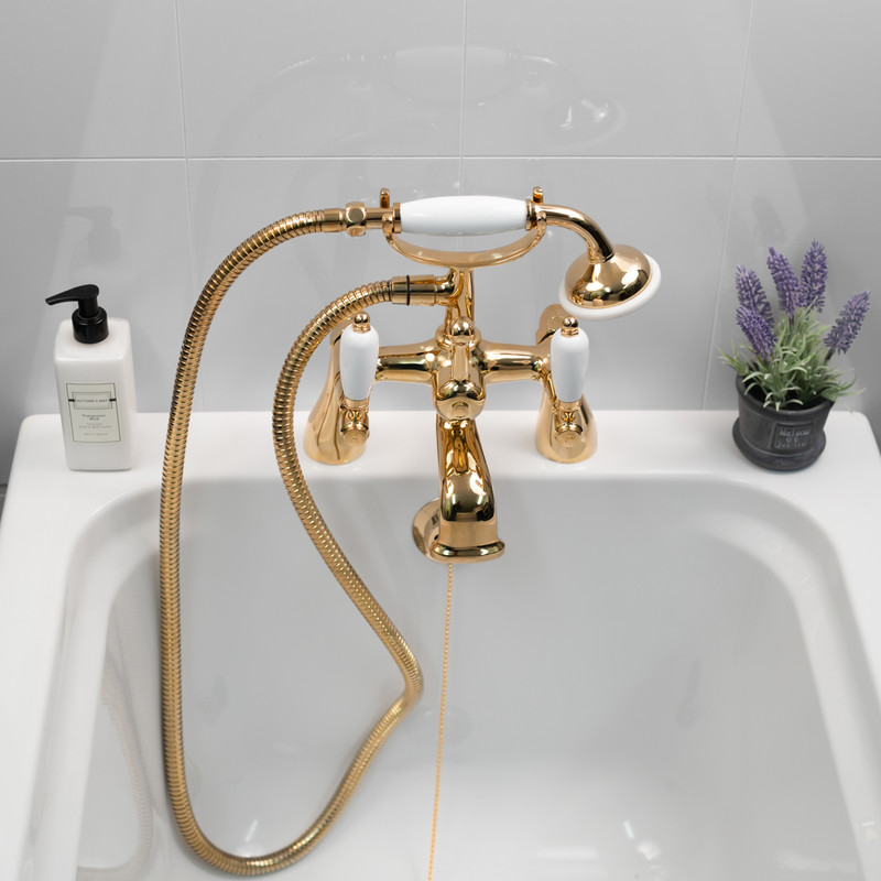 Deva Georgian Taps Bath Shower Mixer Gold