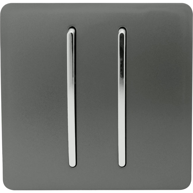 Trendiswitch Charcoal 2 Gang 2 Way 10 Amp Switch 2 Gang 2 Way