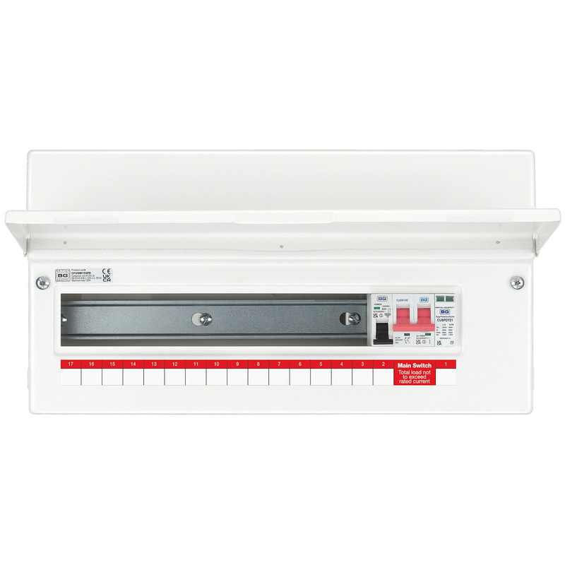 BG Metal 100A Consumer Unit 15 Way + SPD