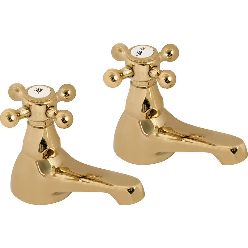 Deva Tudor Taps Bath Pillar Gold