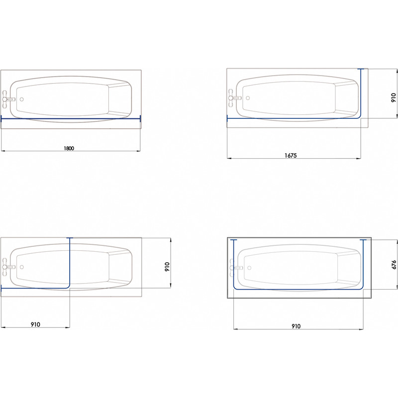 Croydex Slenderline Shower Track Kit Chrome