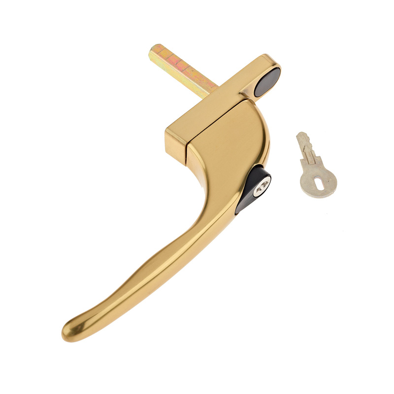 Yale PVCu Inline Lockable Window Handle Polished Brass