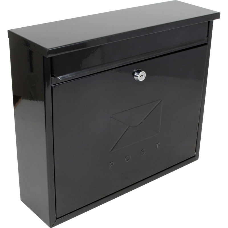 Rectangular Post Box Black