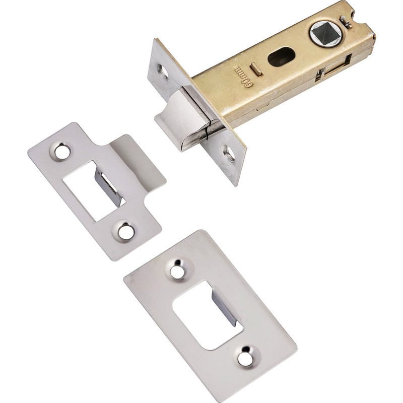 Premium Sprung Bolt Through Tubular Mortice Latch 76mm Polished