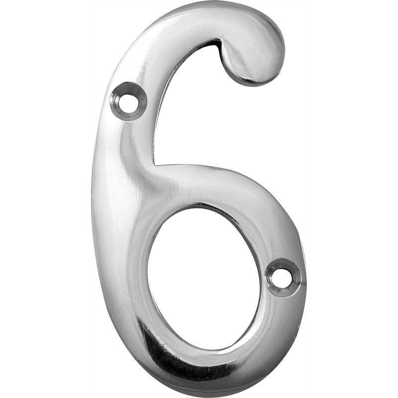 Chrome Numeral 75mm 6, 9