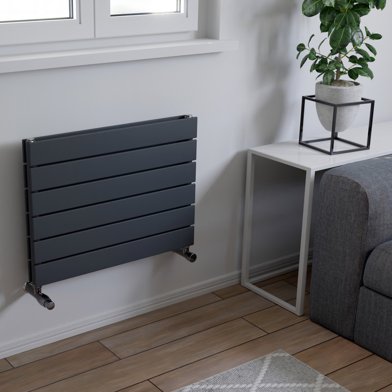 Ximax Oxford Duo Horizontal Designer Radiator 445 x 600mm 1560Btu Anthracite