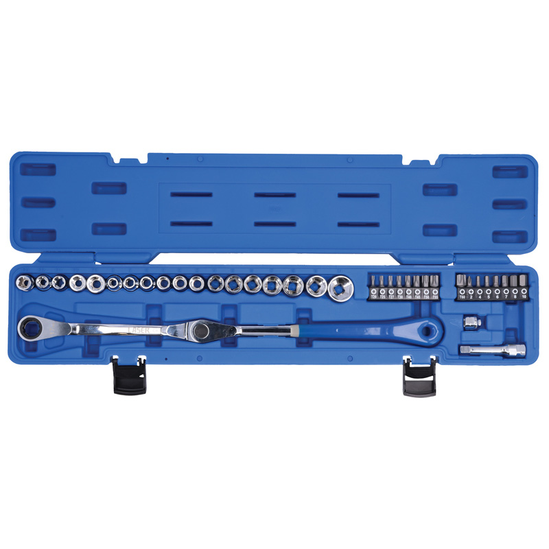 Laser Auxiliary Belt Wrench Set 3/8"D 37 Piece