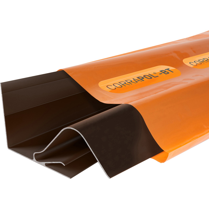 Corrapol-BT Rock n Lock Wall Flashing 2m Brown