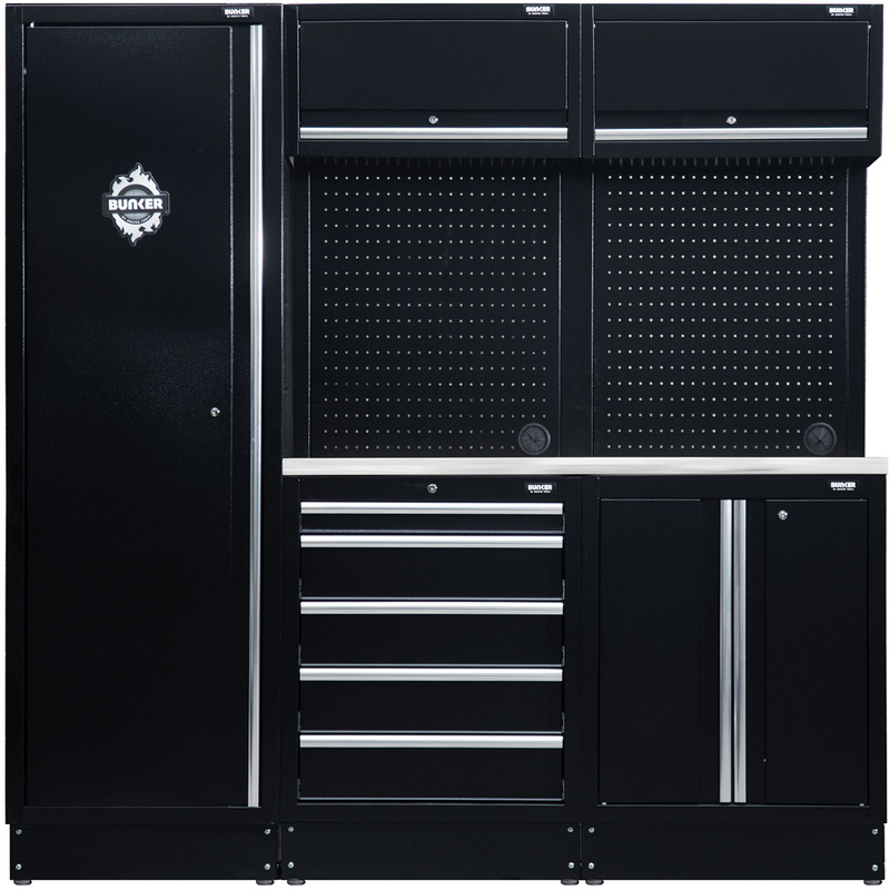 Draper BUNKER® Modular Storage Combo 11 PC with Stainless Steel Worktop