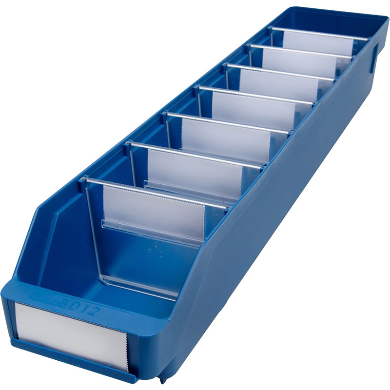 Blue Shelf Bin 600 x 120 x 95mm