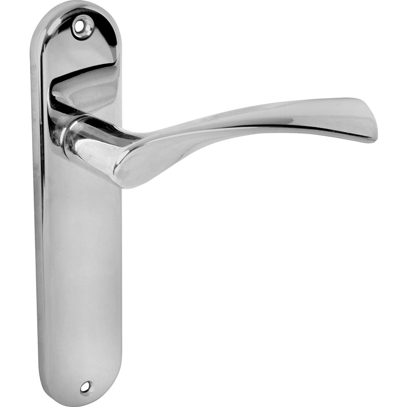 Lyon Door Handles Latch Polished