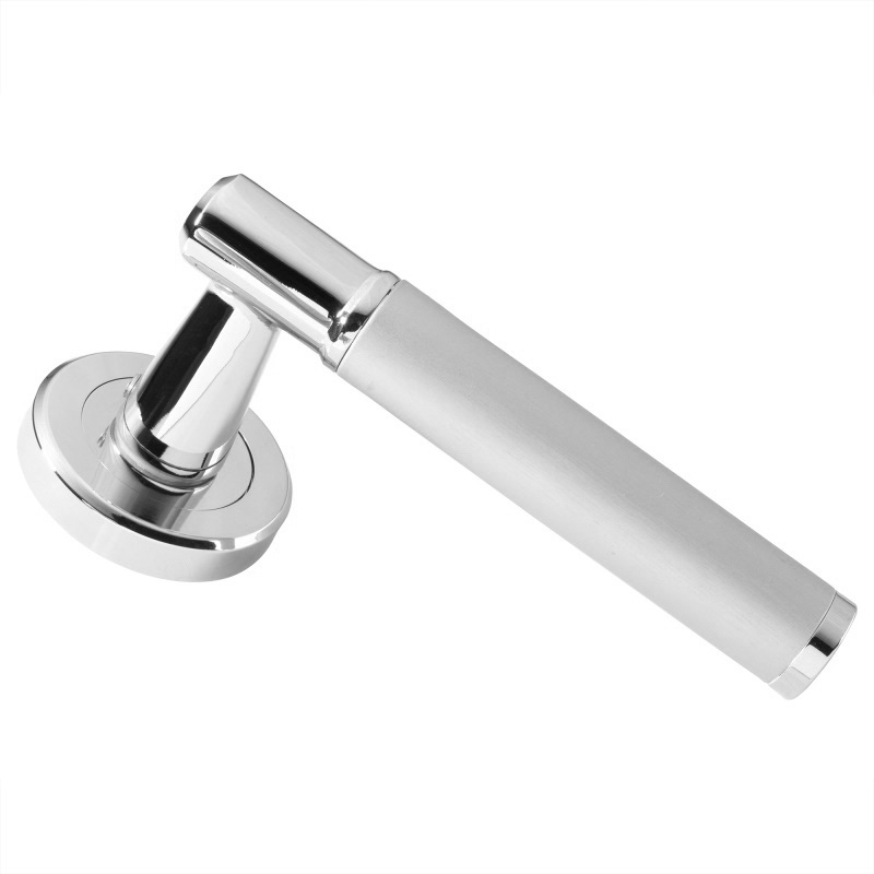 Serozzetta Image Lever On Rose Door Handles Polished / Satin Chrome