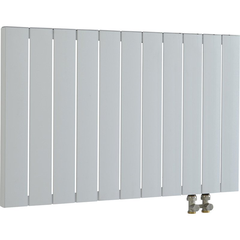 Ultraheat Smyrna Horizontal Designer Radiator 600 x 1955mm Btu 6837 White Aluminium
