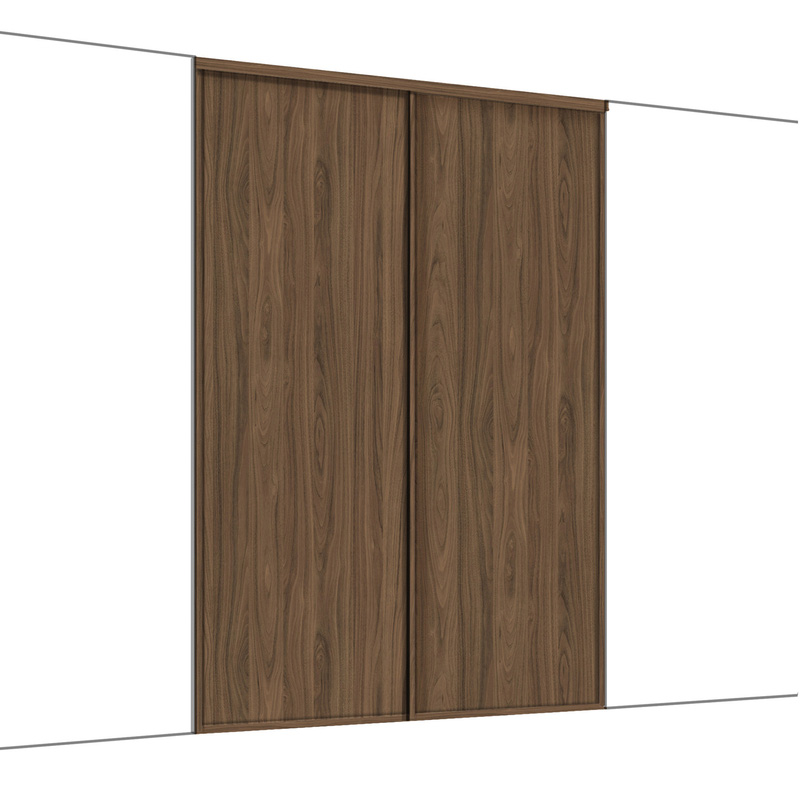 Spacepro Classic 2 Door Sliding Wardrobe Kit Walnut 1793 x 2260mm